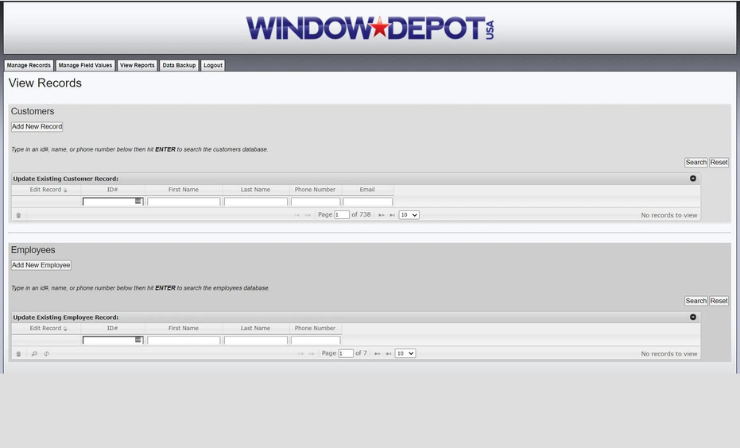 Depot Dashboard