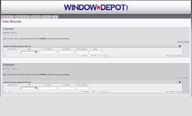project- Depot Dashboard