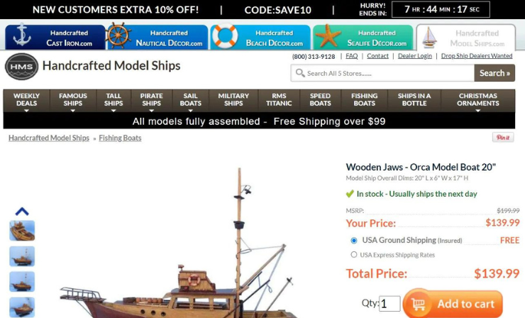 Handcrafted Model Ships