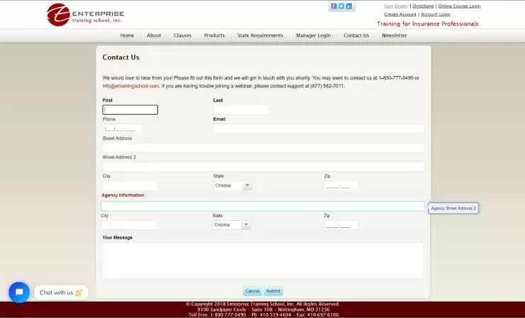 project- etraining school