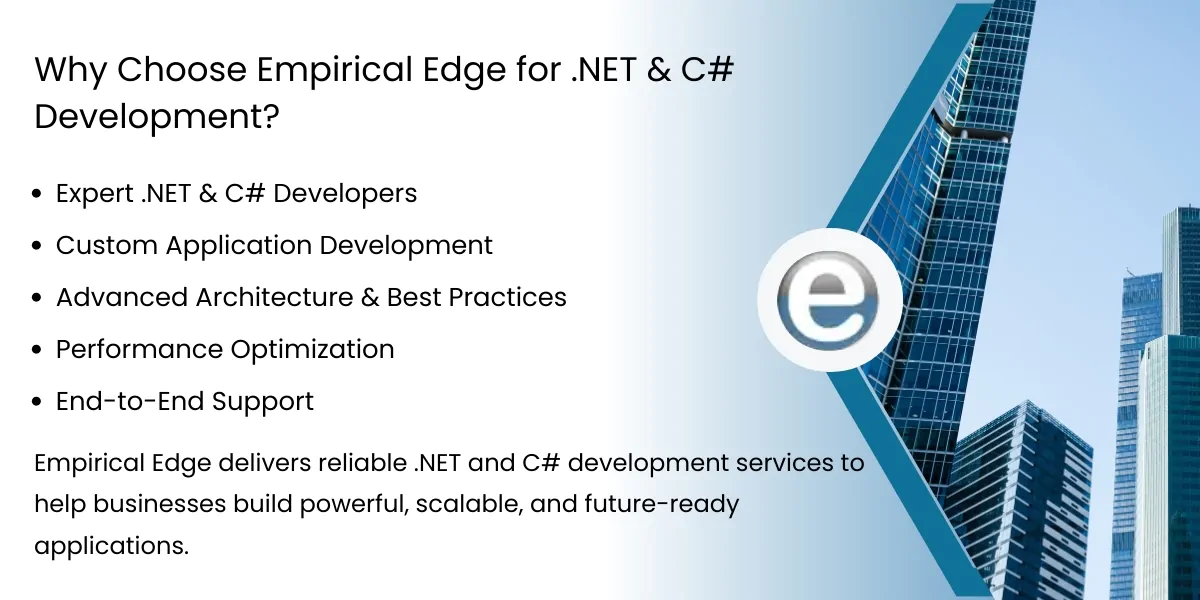 Why Choose Empirical Edge for .NET & C# Development