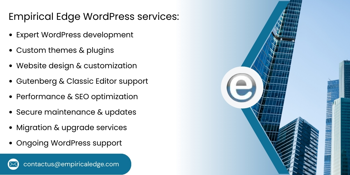 Empirical Edge WordPress services