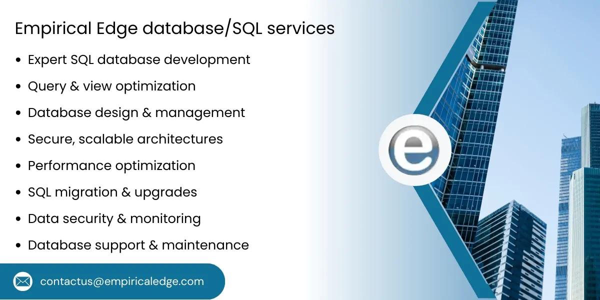 Empirical Edge databaseSQL services