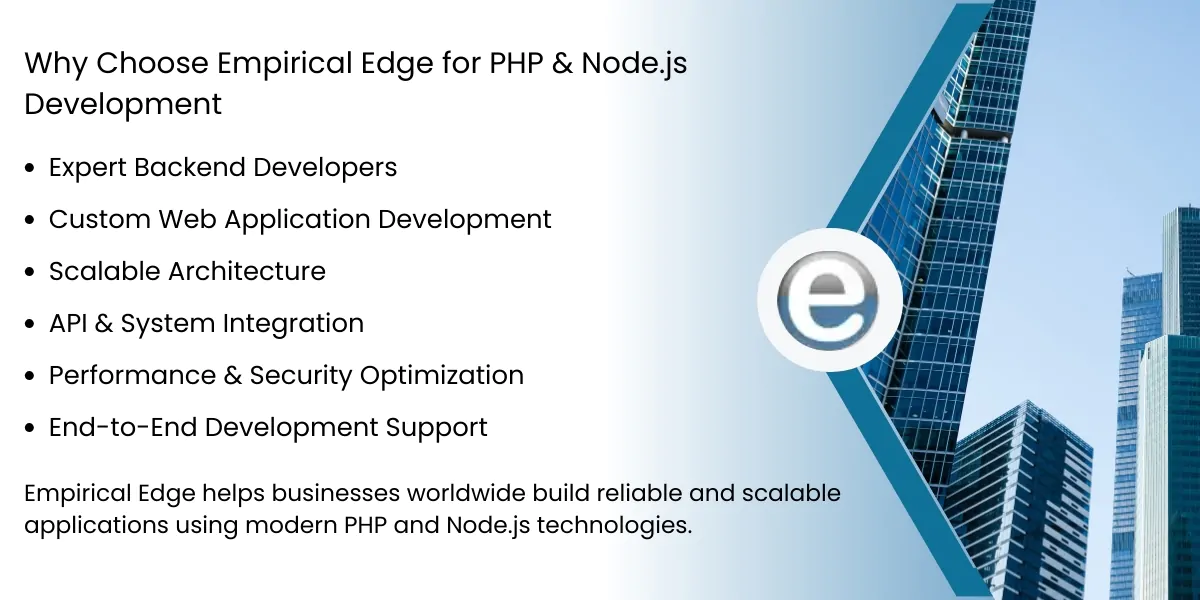 Why Choose Empirical Edge for PHP & Node.js Development
