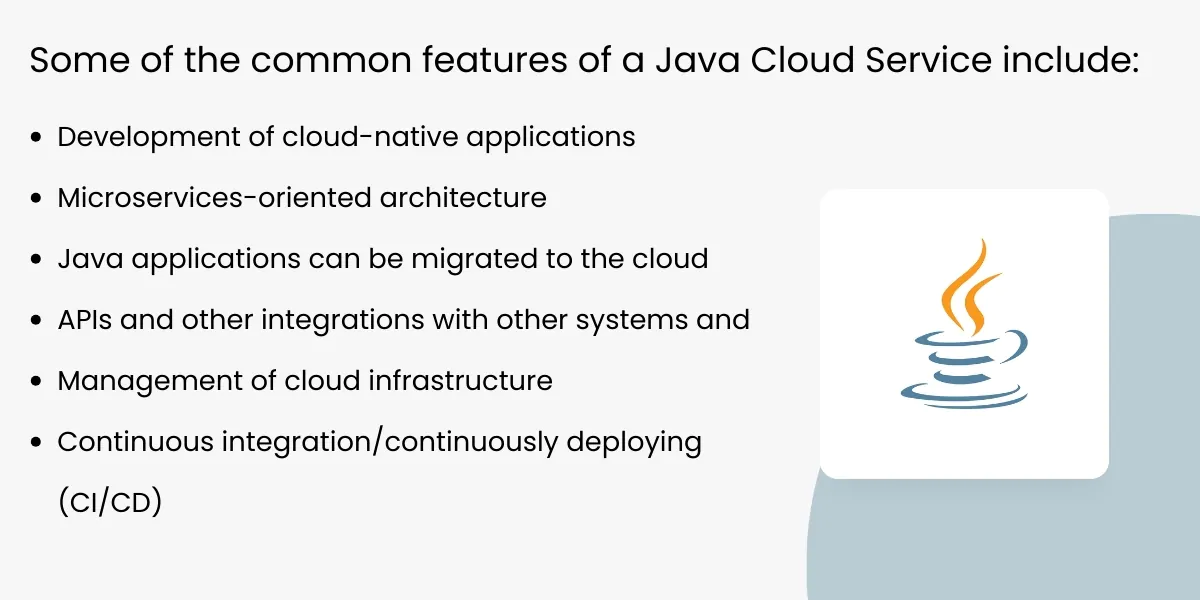 Java Cloud Service include